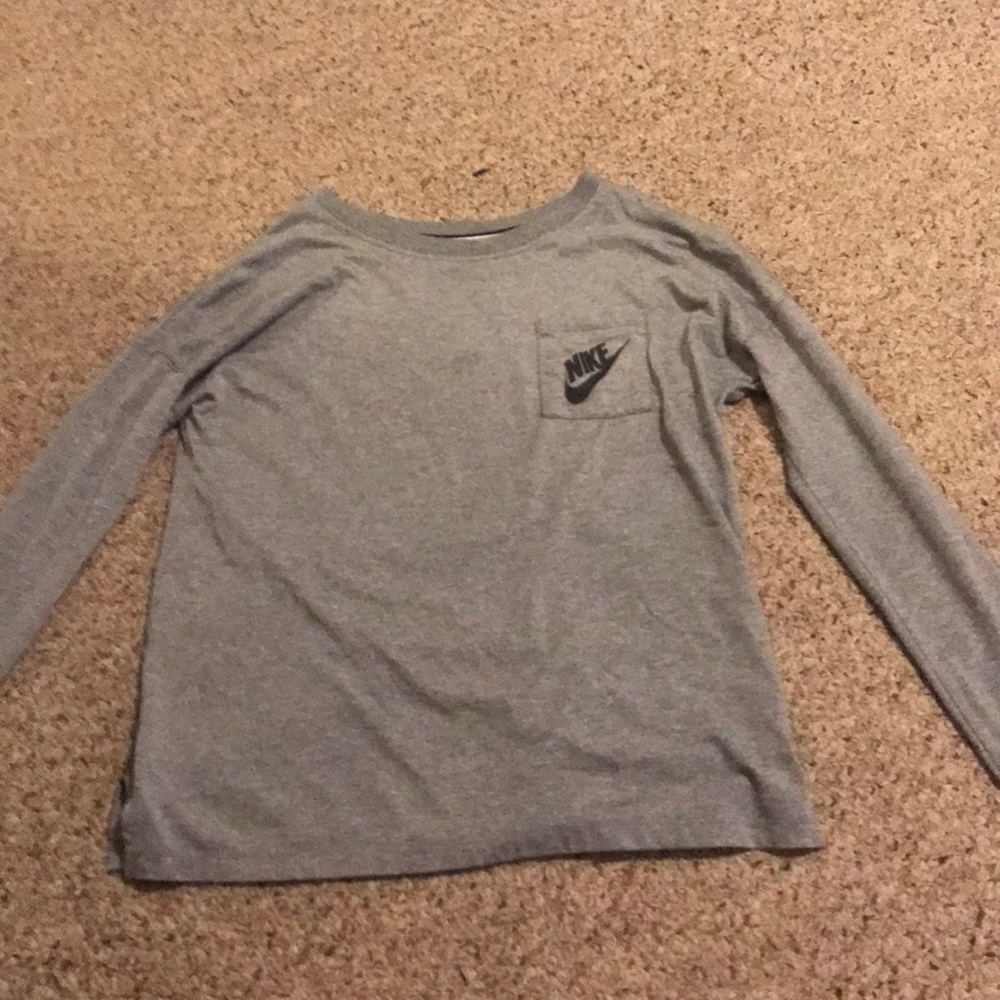 Nike Long Sleeve Gray Tee - only worn once!